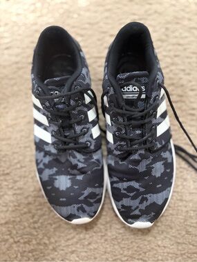 adidas Women’s Black & White Camo Cloudfoam Sneakers